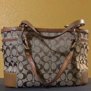 Coach Brown Signature Shoulder Bag